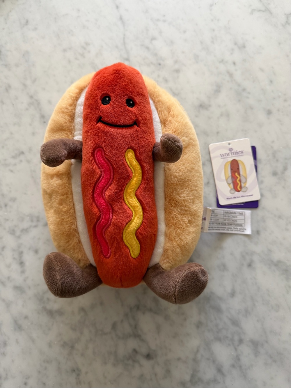 Like new! Warmies Aromatherapy Microwavable Plush Hot Dog Lavender Scent